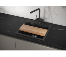 Кухонная мойка GRANULA ES-5201, ЧЁРНЫЙ, кварц, ESTETICA 
