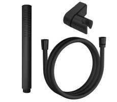 Душевой набор Azario: душевая лейка + держатель для лейки + ПВХ шланг для душа 1,2м, черный матовый CS00088966 Душевой набор Azario: душевая лейка + держатель для лейки + ПВХ шланг для душа 1,2м, черный матовый CS00088966