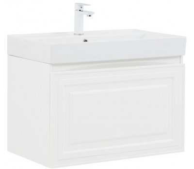 Тумба с раковиной Aquanet Агата 75 1 ящ. цв. белый сатин 00348186 Тумба с раковиной Aquanet Агата 75 1 ящ. цв. белый сатин 00348186