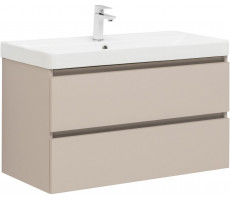 Тумба с раковиной Aquanet Вега 2.0 90 2 ящ. цв.бежевый (раковина Ирис) 00344753 Тумба с раковиной Aquanet Вега 2.0 90 2 ящ. цв.бежевый (раковина Ирис) 00344753