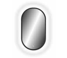 Зеркало CONTINENT Prime Black Led 450x800 с сенсором, холодная подстветка, рама МДФ ЗЛП2199 