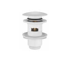 Донный клапан с переливом Rose RS01C, белый