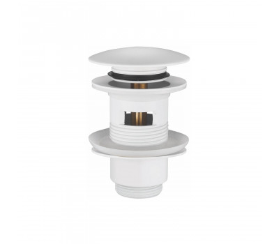 Донный клапан с переливом Rose RS01C, белый