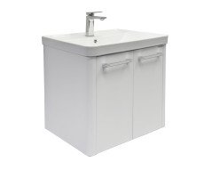 Подвесная тумба-умывальник Comforty Катунь 60ПД белая матовая с раковиной 4460 00-00018663 