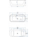 Акриловая ванна Aquanet Family Fine 170x78 95778 Matt Finish (панель Black matte) 