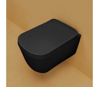 Унитаз подвесной безободковый Kerasan Tribeca 511431 цвет черный матовый Унитаз подвесной безободковый Kerasan Tribeca 511431 цвет черный матовый