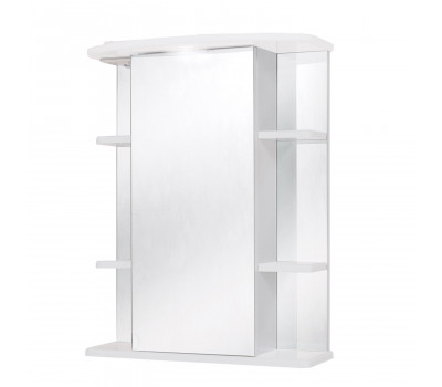 Шкаф-зеркало Onika Глория 55 белый, левый, с подсветкой 205504 Шкаф-зеркало Onika Глория 55 белый, левый, с подсветкой 205504