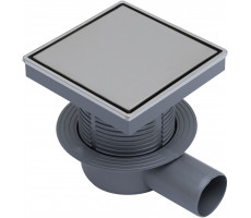 Точечный трап с двухсторонней решеткой нерж. сталь/под плитку с рамкой 15х15 Logan L006-150 312516 Точечный трап с двухсторонней решеткой нерж. сталь/под плитку с рамкой 15х15 Logan L006-150 312516