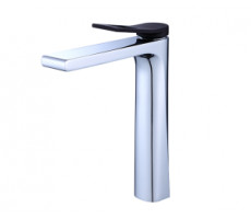 Смеситель высокий для раковины ЭЛЕМЕНТ EL21CB хром черный Bronze de Luxe 