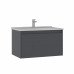 Тумба с раковиной ORKA Likya 80 подвесная, антрацит матовый 5002491 Тумба с раковиной ORKA Likya 80 подвесная, антрацит матовый 5002491