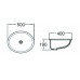 Раковина керамическая (встраиваемая снизу)  SantiLine SL-3005 