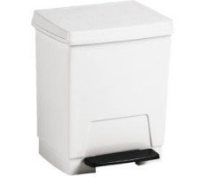Контейнер для мусора пластиковый белый 23 л.с педалью NOFER 14026.W 