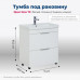 Тумба под раковину Aquanet Ирис New 70 белый глянец (2 ящика, ножки) 