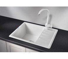 Кухонная мойка GRANULA 5803, БЕЛЫЙ, СтандАРТ кварц 