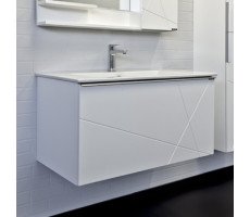 Тумба-умывальник Comforty Мерано 90 белый матовый с раковиной Quadro 90 Тумба-умывальник Comforty Мерано 90 белый матовый с раковиной Quadro 90