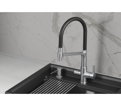 Смеситель для кухни GRANULA 5083, НЕРЖ 