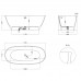 Ванна отдельностоящая 170х80 Salini LOFO UM12122 Solid Surface Белый матовый 