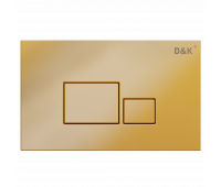 Клавиша смыва D&K Quadro DB1519003 матовое золото
