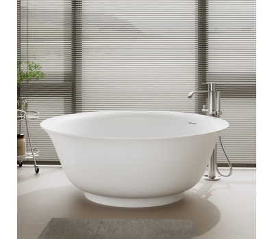 Ванна из искусственного камня ABBER Stein AS9685 белая матовая