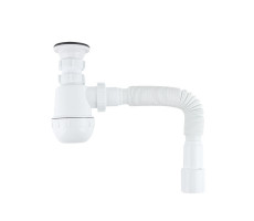 Сифон бутылочный IDDIS Optima Home 1.1/2x40мм, с выпуском и гофротрубой 40/50мм 900AVG0010VD 