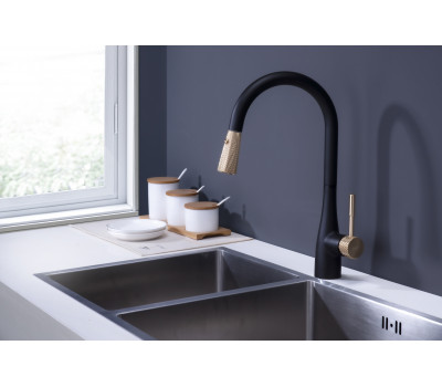 Смеситель для кухни DK Rhein.Schiller DA1462517A черный Смеситель для кухни DK Rhein.Schiller DA1462517A черный