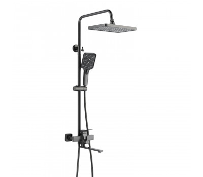 Душевая система Shevanik S6136T, оружейная сталь