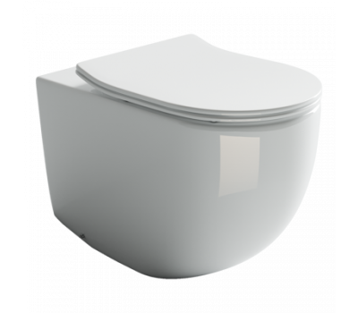 Напольный приставной унитаз Metropol Rimless Ceramica Nova CN4004 Белый 