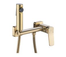 Гигиенический душ со смесителем Shevanik S9905G-1, золотой сатин