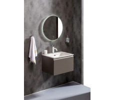 Тумба без раковины Armadi Art Vallessi 60 Антрацит глянец, 1 полка 837-060-A glossy 