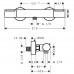 Смеситель для ванны термостат Hansgrohe Ecostat  13346000 хром 