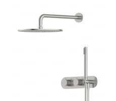 Термостатический комплект для душа скрытого монтажа Feramolli NOS8833S-12 Серый никель 