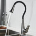Смеситель для кухни с гибким изливом Raffine F313T-3, оружейная сталь