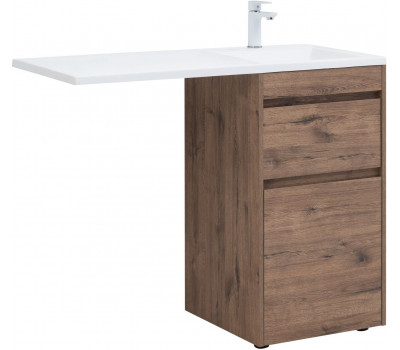 Тумба с раковиной Aquanet Токио 110 L напольная 2 ящика, цв. дуб веллингтон 00335585 Тумба с раковиной Aquanet Токио 110 L напольная 2 ящика, цв. дуб веллингтон 00335585