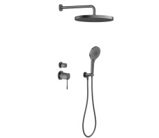 Встраиваемый комплект для душа Feramolli Sole SGB6, графит 