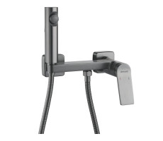 Гигиенический душ со смесителем Shevanik S4105T-1, оружейная сталь