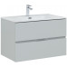 Тумба с раковиной Aquanet Алвита new 80 2 ящ. цв.серый (274113) 