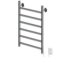 Полотенцесушитель Электрический кабельный Ника ЛП 60/40 прав черный матовый 