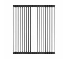 Ролл-маты, OMOIKIRI ROLL-01-IN, ширина, мм-425, глубина, мм-350, материал: нержавеющая сталь/ черный силикон, цвет: нержавеющая сталь 4997003 