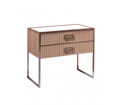 Тумба Armadi Art MONACO 100см капучино глянец + хром под раковину моноблок 866-100-CPCR 