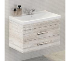 Тумба-умывальник Comforty Никосия-80П дуб белый с раковиной Fest 80 F01 00004138839 