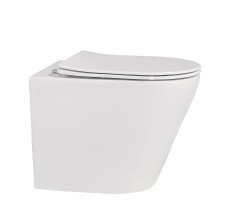 Унитаз ABBER Bequem AC1113 приставной белый, безободковый 