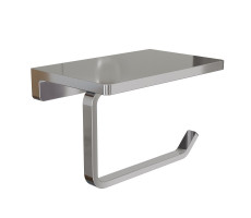 Держатель для туалетной бумаги с полочкой Knotlor PH101C хром  