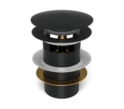 Донный клапан для раковины с переливом Maretti AC19Z12560, черный Донный клапан для раковины с переливом Maretti AC19Z12560, черный