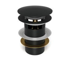 Донный клапан для раковины с переливом Maretti AC19Z12560, черный Донный клапан для раковины с переливом Maretti AC19Z12560, черный