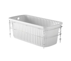 Ванна 174x83 Migliore OLIVIA CONSOLE панель белая, консоль, слив/перелив хром 