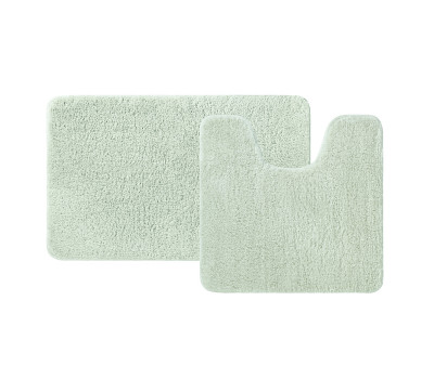 Набор ковриков для ванной комнаты, 50х80 + 50х50, микрофибра, светло-зеленый, IDDIS BSET05Mi13  