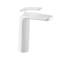 Смеситель для раковины высокий Rose R3911C, белый