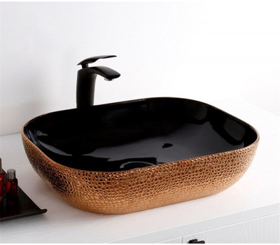 Умывальник CeramaLux D1302H024 золото Умывальник CeramaLux D1302H024 золото