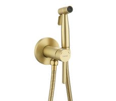 Смеситель Splenka встраиваемый с гигиеническим душем S221.52.03 золотой сатин Смеситель Splenka встраиваемый с гигиеническим душем S221.52.03 золотой сатин