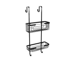 Полка для душевой кабины Fixsen прямая двухэтажная черная латунь FX-854B-2 